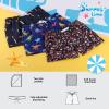 imageBRISIRA Boys Swim Trunks Bathing Suit Compression Boxer Brief Liner Swim Shorts Swimsuit AntiChafe Toddler Kids Youth TeenBlackfloral