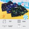 imageBRISIRA Boys Swim Trunks Bathing Suit Compression Boxer Brief Liner Swim Shorts Swimsuit AntiChafe Toddler Kids Youth TeenBlacktoucan