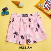 imageBRISIRA Boys Swim Trunks Bathing Suit Compression Boxer Brief Liner Swim Shorts Swimsuit AntiChafe Toddler Kids Youth TeenPink Flamingo