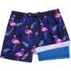imageBRISIRA Boys Swim Trunks Bathing Suit Compression Boxer Brief Liner Swim Shorts Swimsuit AntiChafe Toddler Kids Youth TeenFlamingo
