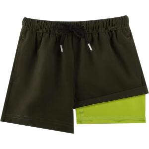 imageBRISIRA Boys Swim Trunks Bathing Suit Compression Boxer Brief Liner Swim Shorts Swimsuit AntiChafe Toddler Kids Youth TeenArmygreen