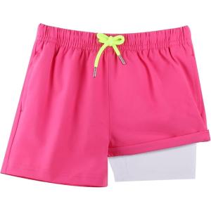 imageBRISIRA Boys Swim Trunks Bathing Suit Compression Boxer Brief Liner Swim Shorts Swimsuit AntiChafe Toddler Kids Youth TeenHotpink