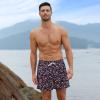 imageBRISIRA Mens Swim Trunks Swim Shorts Quick Dry 5 inch Inseam Beach Shorts with Compression Liner and Zipper PocketBlackfloral