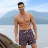 imageBRISIRA Mens Swim Trunks Swim Shorts Quick Dry 5 inch Inseam Beach Shorts with Compression Liner and Zipper PocketBlackfloral