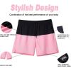 imageBRISIRA Mens Swim Trunks Swim Shorts Quick Dry 5 inch Inseam Beach Shorts with Compression Liner and Zipper PocketBlackpink