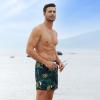 imageBRISIRA Mens Swim Trunks Swim Shorts Quick Dry 5 inch Inseam Beach Shorts with Compression Liner and Zipper PocketBlacktoucan