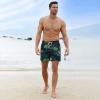 imageBRISIRA Mens Swim Trunks Swim Shorts Quick Dry 5 inch Inseam Beach Shorts with Compression Liner and Zipper PocketBlacktoucan