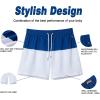 imageBRISIRA Mens Swim Trunks Swim Shorts Quick Dry 5 inch Inseam Beach Shorts with Compression Liner and Zipper PocketBluewhite