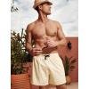 imageBRISIRA Mens Swim Trunks Swim Shorts Quick Dry 5 inch Inseam Beach Shorts with Compression Liner and Zipper PocketCream
