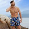 imageBRISIRA Mens Swim Trunks Swim Shorts Quick Dry 5 inch Inseam Beach Shorts with Compression Liner and Zipper PocketGoldcoconuttree