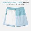 imageBRISIRA Mens Swim Trunks Swim Shorts Quick Dry 5 inch Inseam Beach Shorts with Compression Liner and Zipper PocketGreenlightgreen