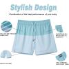 imageBRISIRA Mens Swim Trunks Swim Shorts Quick Dry 5 inch Inseam Beach Shorts with Compression Liner and Zipper PocketGreenlightgreen
