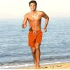 imageBRISIRA Mens Swim Trunks Swim Shorts Quick Dry 5 inch Inseam Beach Shorts with Compression Liner and Zipper PocketOrange