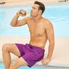 imageBRISIRA Mens Swim Trunks Swim Shorts Quick Dry 5 inch Inseam Beach Shorts with Compression Liner and Zipper PocketPurple