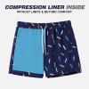 imageBRISIRA Mens Swim Trunks Swim Shorts Quick Dry 5 inch Inseam Beach Shorts with Compression Liner and Zipper PocketSkate
