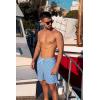 imageBRISIRA Mens Swim Trunks Swim Shorts Quick Dry 5 inch Inseam Beach Shorts with Compression Liner and Zipper PocketStripebluewhite