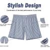 imageBRISIRA Mens Swim Trunks Swim Shorts Quick Dry 5 inch Inseam Beach Shorts with Compression Liner and Zipper PocketStripedarkbluewhite