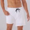 imageBRISIRA Mens Swim Trunks Swim Shorts Quick Dry 5 inch Inseam Beach Shorts with Compression Liner and Zipper PocketWhite