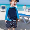 imageBRISIRA Boys Swim Trunks Bathing Suit Compression Liner AntiChafe Swimsuit Swim Shorts Toddler Kids Youth Teen Quick DryDarkblue Skate
