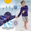 imageBRISIRA Cooling Boys Swim Shirt Long Sleeve Kids Rash Guard Quick Dry Fishing Beach Surf UPF 50 Sun Protection 616YFlamingo