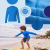 imageBRISIRA Cooling Boys Swim Shirt Long Sleeve Kids Rash Guard Quick Dry Fishing Beach Surf UPF 50 Sun Protection 616YRoyal Blue