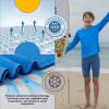 imageBRISIRA Cooling Boys Swim Shirt Long Sleeve Kids Rash Guard Quick Dry Fishing Beach Surf UPF 50 Sun Protection 616YRoyal Blue