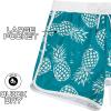 imageBRISIRA Mens Short Swim Trunks with Compression Liner Retro Vintage 8090s Bathing Suit Swim Board Shorts Swimwear Quick DryDarkcyanpineapple