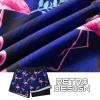 imageBRISIRA Mens Short Swim Trunks with Compression Liner Retro Vintage 8090s Bathing Suit Swim Board Shorts Swimwear Quick DryFlamingo