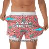 imageBRISIRA Mens Short Swim Trunks with Compression Liner Retro Vintage 8090s Bathing Suit Swim Board Shorts Swimwear Quick DryPinkavocado