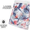 imageBRISIRA Mens Short Swim Trunks with Compression Liner Retro Vintage 8090s Bathing Suit Swim Board Shorts Swimwear Quick DryWhitetropicalleaves