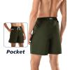 imageBRISIRA Mens Swim Trunks Swim Shorts 7 inch Compression Liner Bathing Suit Beach Shorts Swimwear Stretch Quick Dry PocketsArmygreen