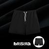 imageBRISIRA Mens Swim Trunks Swim Shorts 7 inch Compression Liner Bathing Suit Beach Shorts Swimwear Stretch Quick Dry PocketsBlack