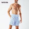 imageBRISIRA Mens Swim Trunks Swim Shorts 7 inch Compression Liner Bathing Suit Beach Shorts Swimwear Stretch Quick Dry PocketsBluecoconuttree