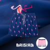 imageBRISIRA Mens Swim Trunks Swim Shorts 7 inch Compression Liner Bathing Suit Beach Shorts Swimwear Stretch Quick Dry PocketsFlamingo