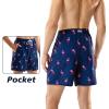 imageBRISIRA Mens Swim Trunks Swim Shorts 7 inch Compression Liner Bathing Suit Beach Shorts Swimwear Stretch Quick Dry PocketsFlamingo