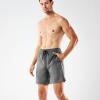 imageBRISIRA Mens Swim Trunks Swim Shorts 7 inch Compression Liner Bathing Suit Beach Shorts Swimwear Stretch Quick Dry PocketsGrey