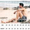imageBRISIRA Mens Swim Trunks Swim Shorts 7 inch Compression Liner Bathing Suit Beach Shorts Swimwear Stretch Quick Dry PocketsGrey