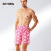 imageBRISIRA Mens Swim Trunks Swim Shorts 7 inch Compression Liner Bathing Suit Beach Shorts Swimwear Stretch Quick Dry PocketsPinkbaseball