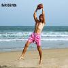 imageBRISIRA Mens Swim Trunks Swim Shorts 7 inch Compression Liner Bathing Suit Beach Shorts Swimwear Stretch Quick Dry PocketsPinkbaseball