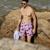 imageBRISIRA Mens Swim Trunks Swim Shorts 7 inch Compression Liner Bathing Suit Beach Shorts Swimwear Stretch Quick Dry PocketsPinkcoconuttree