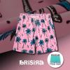 imageBRISIRA Mens Swim Trunks Swim Shorts 7 inch Compression Liner Bathing Suit Beach Shorts Swimwear Stretch Quick Dry PocketsPinkcoconuttree