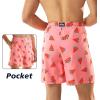 imageBRISIRA Mens Swim Trunks Swim Shorts 7 inch Compression Liner Bathing Suit Beach Shorts Swimwear Stretch Quick Dry PocketsPinkwatermelon