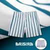 imageBRISIRA Mens Swim Trunks Swim Shorts 7 inch Compression Liner Bathing Suit Beach Shorts Swimwear Stretch Quick Dry PocketsStriped Whiteblue