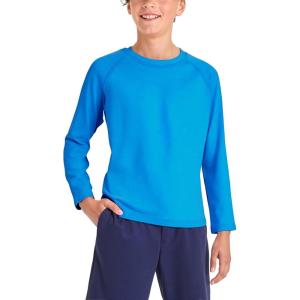 imageBRISIRA Cooling Boys Swim Shirt Long Sleeve Kids Rash Guard Quick Dry Fishing Beach Surf UPF 50 Sun Protection 616YRoyal Blue