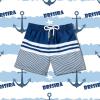 imageBRISIRA Boys Swim Trunks Bathing Suit Compression Boxer Brief Liner AntiChafe Swimsuit Swim Shorts Toddler Kids Youth TeenBluewhite Stripes