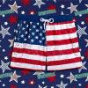 imageBRISIRA Boys Swim Trunks Bathing Suit Compression Liner Swimsuit AntiChafe Swim Shorts Toddler Kids Youth Teen Quick DryRetro Flag