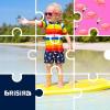 imageBRISIRA Boys Swim Trunks Swim Shorts with Compression Liner Stretch Bathing Suit Swimsuit Toddler Kids Youth Teen Quick DryBlue Flamingo