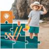 imageBRISIRA Boys Swim Trunks Swim Shorts with Compression Liner Stretch Bathing Suit Swimsuit Toddler Kids Youth Teen Quick DryLake Blue