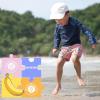 imageBRISIRA Boys Swim Trunks Swim Shorts with Compression Liner Stretch Bathing Suit Swimsuit Toddler Kids Youth Teen Quick DryPink Bananatree