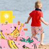 imageBRISIRA Boys Swim Trunks Swim Shorts with Compression Liner Stretch Bathing Suit Swimsuit Toddler Kids Youth Teen Quick DryPink Bananatree
